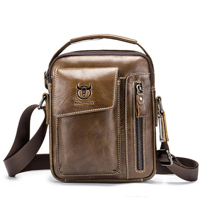 FR Fashion Co. Men's Genuine Leather Crossbody Bag