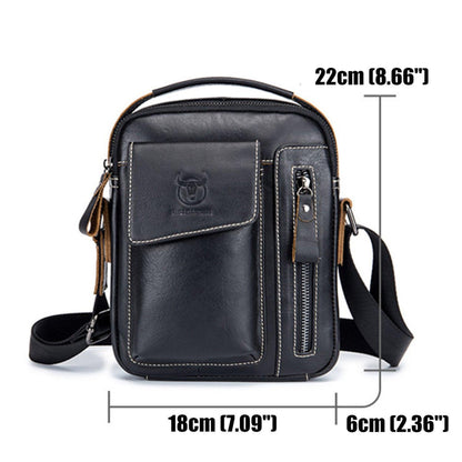 FR Fashion Co. Men's Genuine Leather Crossbody Bag