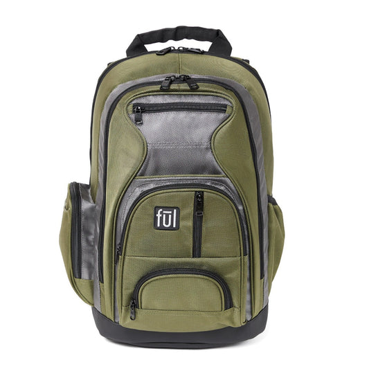 Free Fallin Olive Laptop Backpack FŪL Plush Padded - Stiles Supply Co.