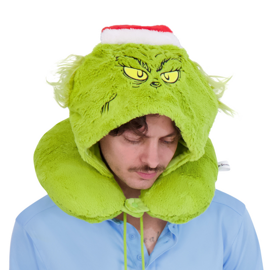 Grinch Santa Hat Hoodie Neck Pillow - Stiles Supply Co.