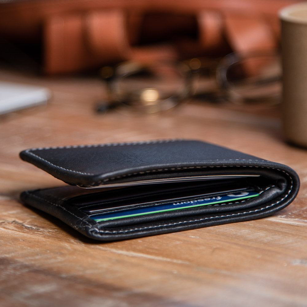 CASUPO Large Billfold Wallet with RFID protection - Black