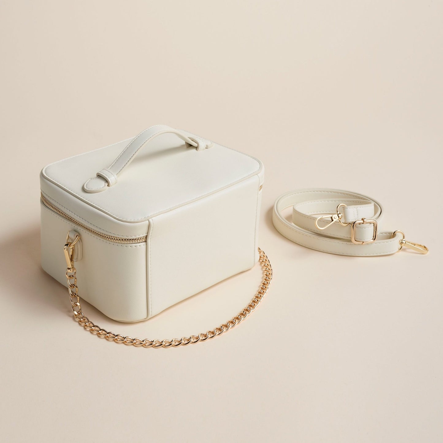 Hudson + Bleecker Jetsetter Train Case - White Crocodile