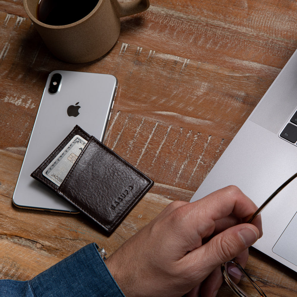 CASUPO Minimalist Wallet with RFID protection - Brown
