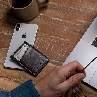 CASUPO Minimalist Wallet with RFID protection - Brown