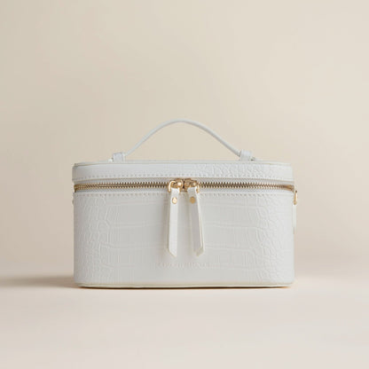 Hudson + Bleecker Jetsetter Train Case - White Crocodile
