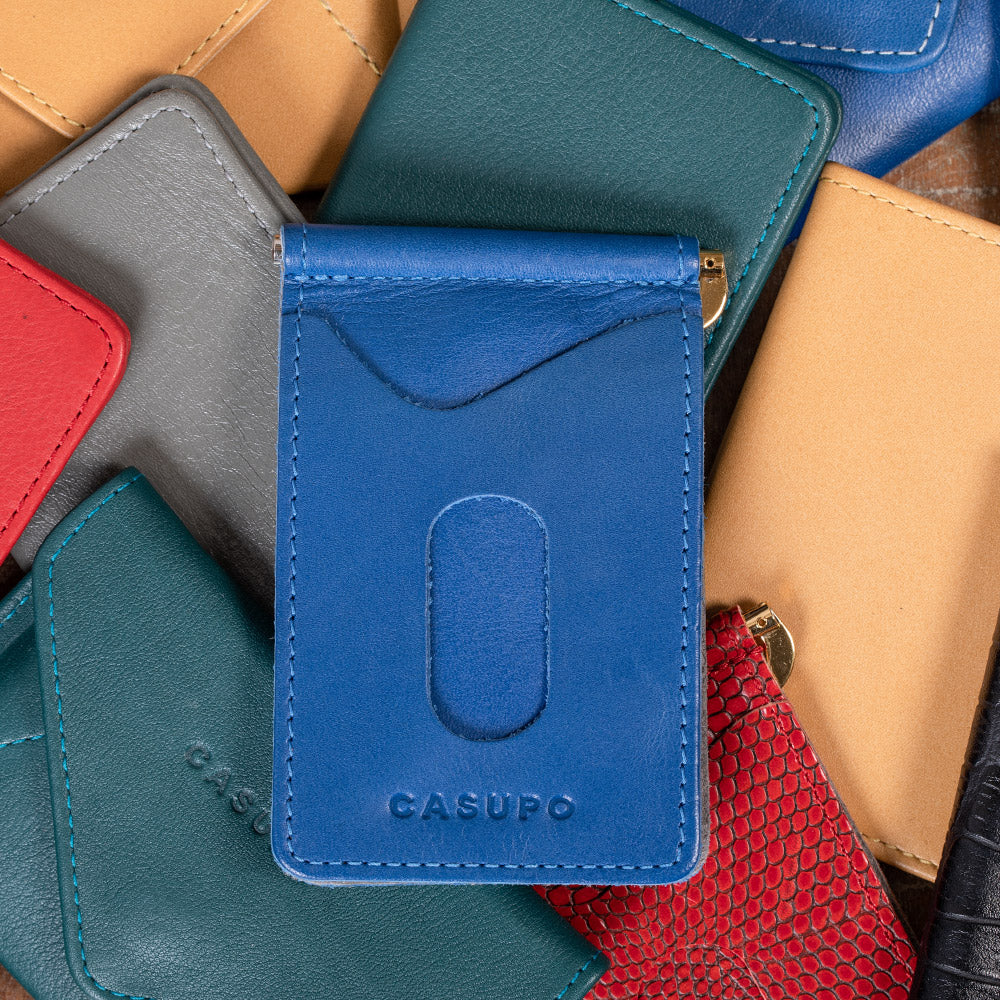 CASUPO Money Clip Wallet - Cobalt