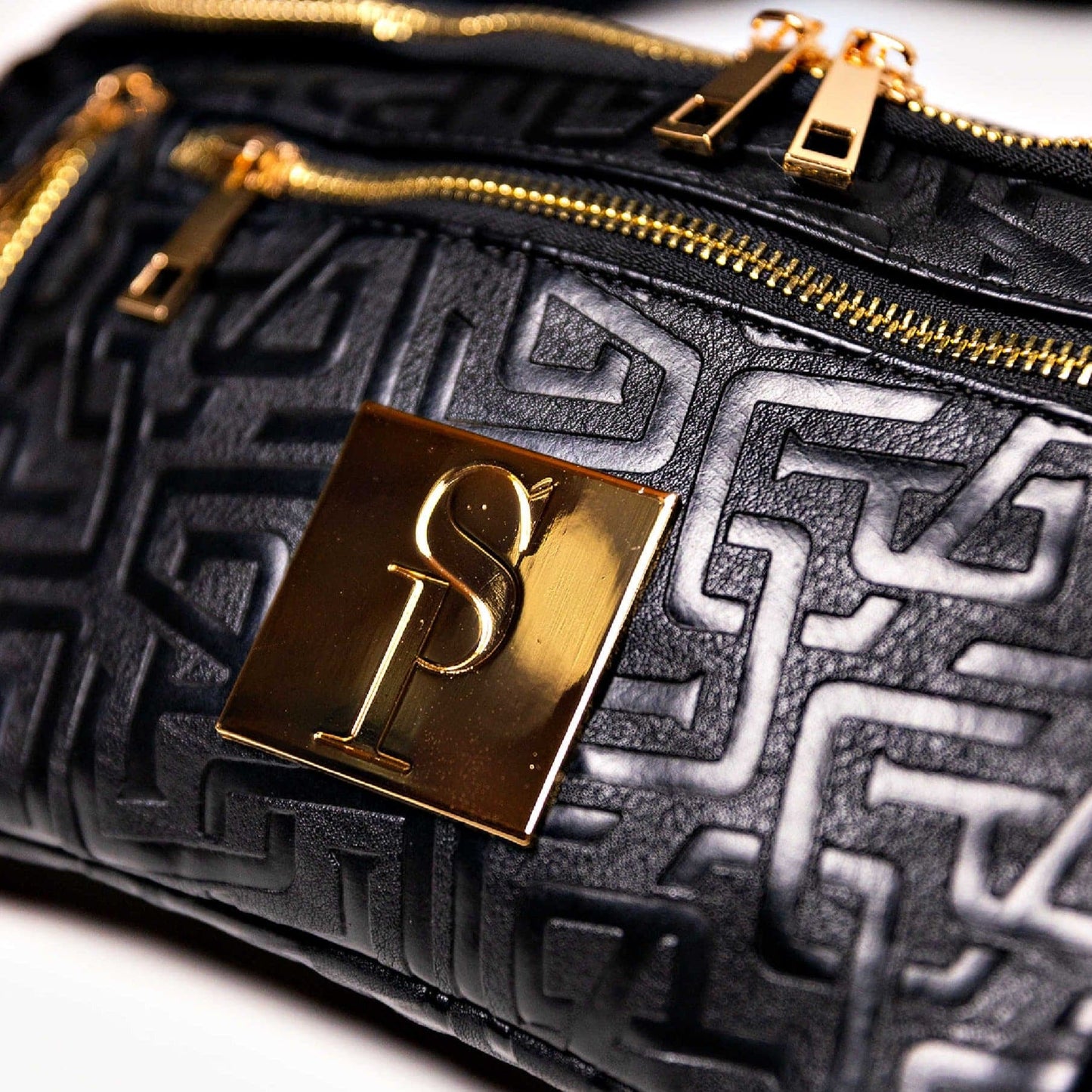 Sole Premise Black Monogram Leather Sling Bag