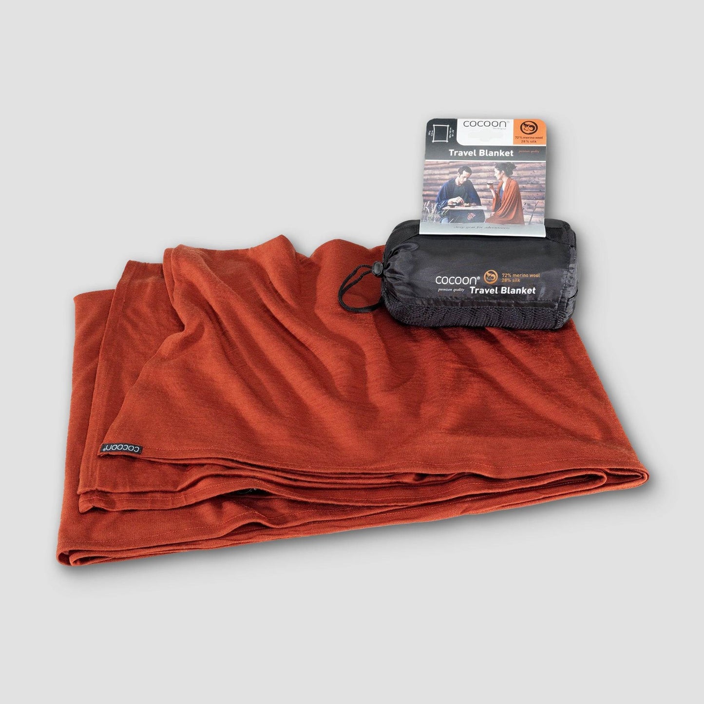 Travel Blanket Merino Wool / Silk Blend