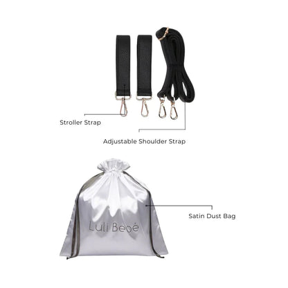 Luli Bebe Petit Diaper Bag Ebony Black