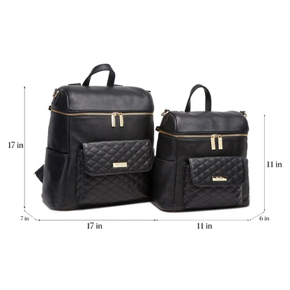 Luli Bebe Petit Diaper Bag Ebony Black