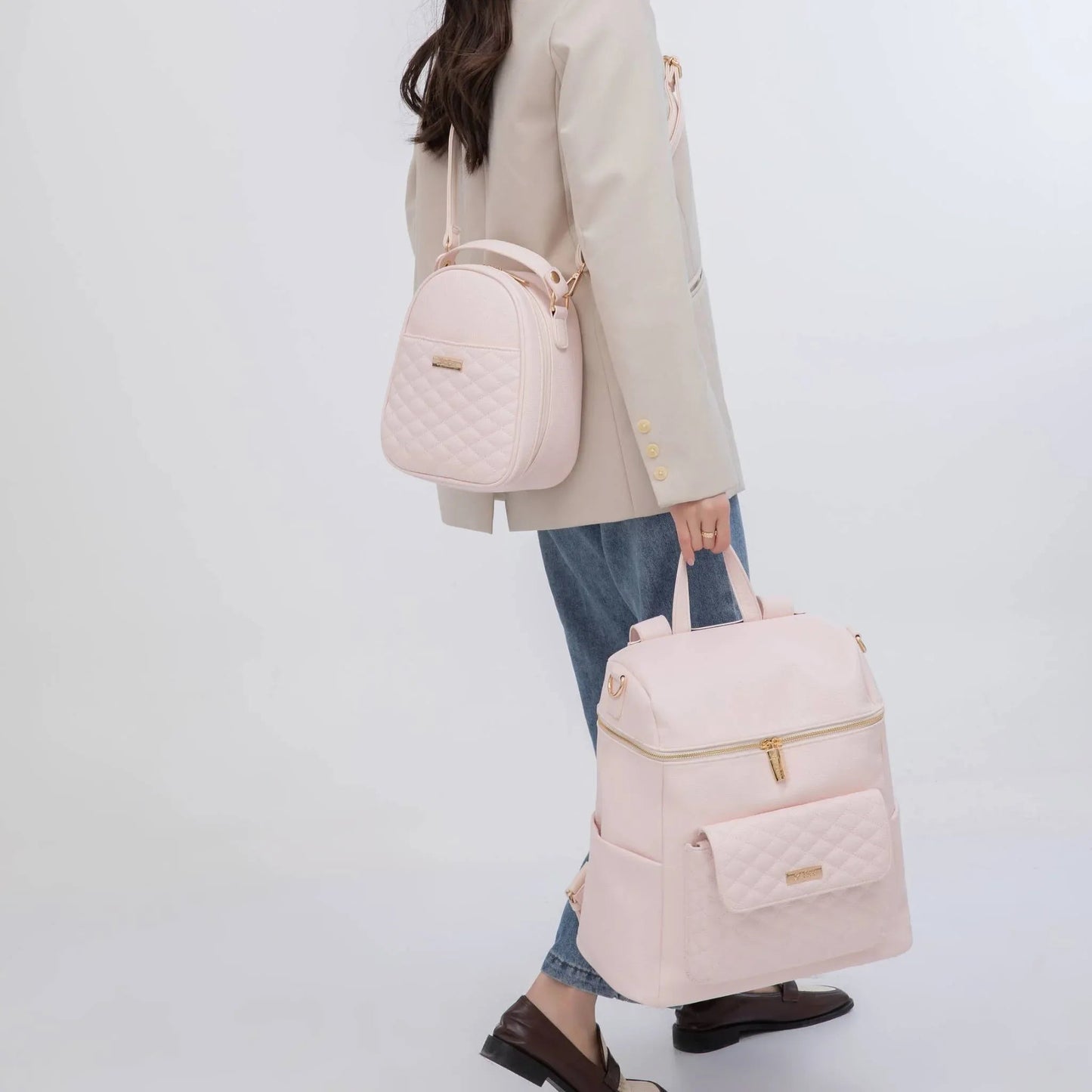 Luli Bebe Signature Diaper Bag Pastel Pink