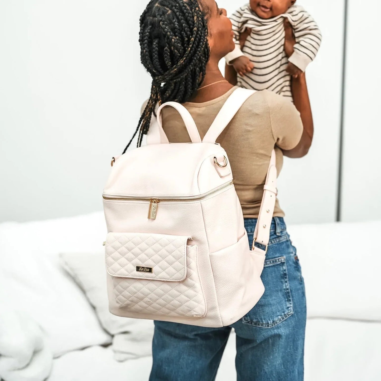Luli Bebe Signature Diaper Bag Pastel Pink
