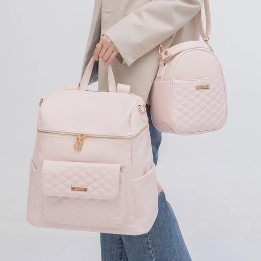 Luli Bebe Signature Diaper Bag Pastel Pink