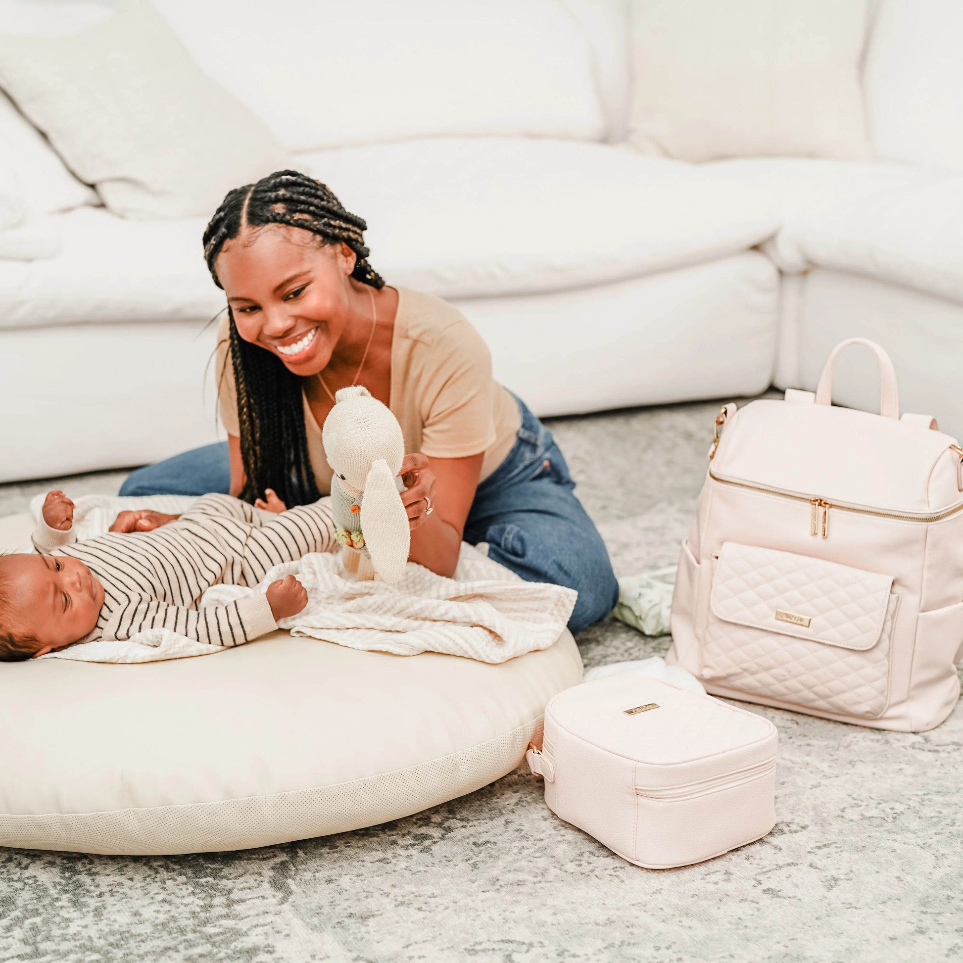 Luli Bebe Signature Diaper Bag Pastel Pink