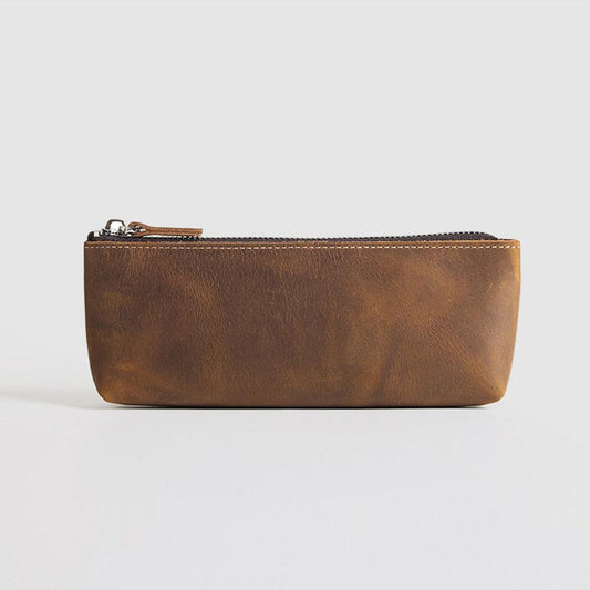 Steel Horse Leather The Pallavi Leather Pencil Case - Makeup Bag - Stiles Supply Co.