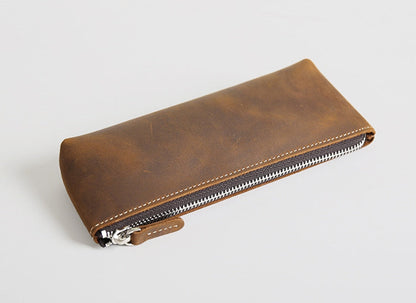 Steel Horse Leather The Pallavi Leather Pencil Case - Makeup Bag - Stiles Supply Co.