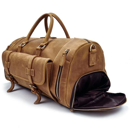 Steel Horse Leather The Bard Weekender Leather Duffle Bag - Stiles Supply Co.