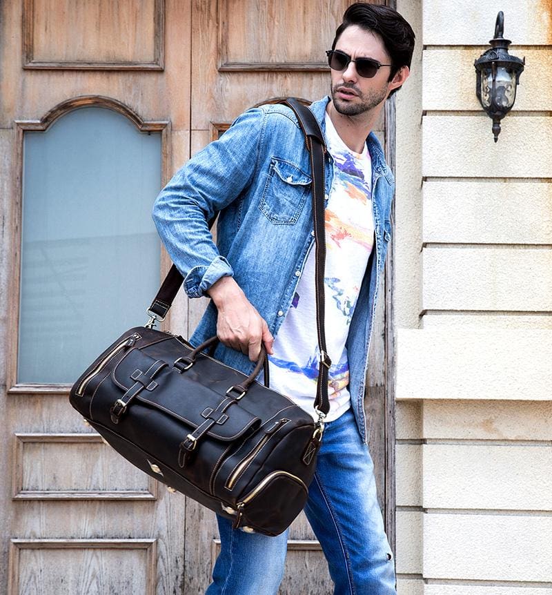 Steel Horse Leather The Bard Weekender Leather Duffle Bag - Stiles Supply Co.