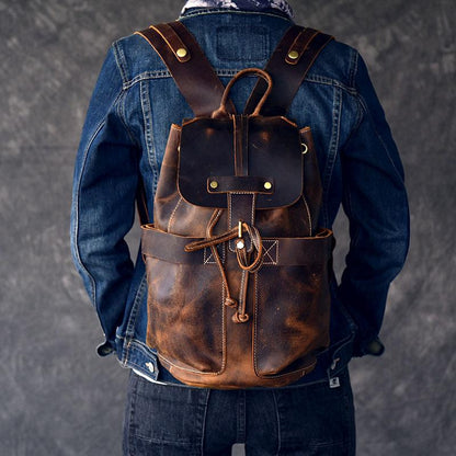 Steel Horse Leather The Olaf Rucksack - Stiles Supply Co.