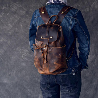 Steel Horse Leather The Olaf Rucksack - Stiles Supply Co.