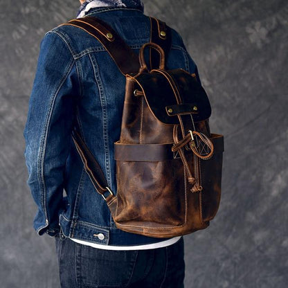 Steel Horse Leather The Olaf Rucksack - Stiles Supply Co.