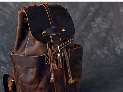 Steel Horse Leather The Olaf Rucksack - Stiles Supply Co.