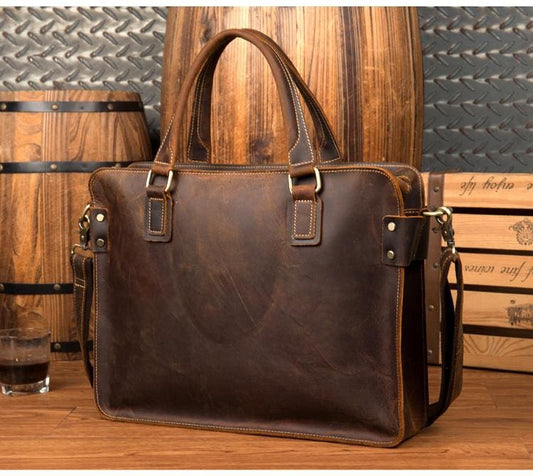 Steel Horse Leather The Viggo Briefcase - Stiles Supply Co.