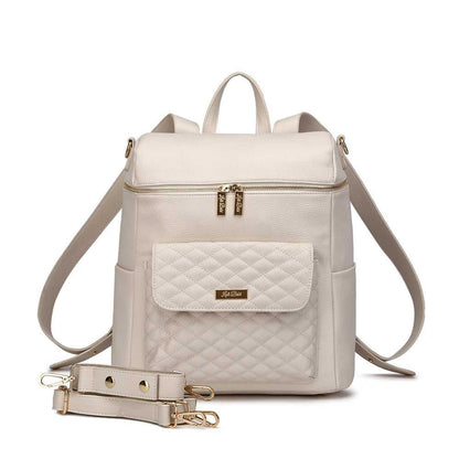 Luli Bebe Signature Diaper Bag Pearl White