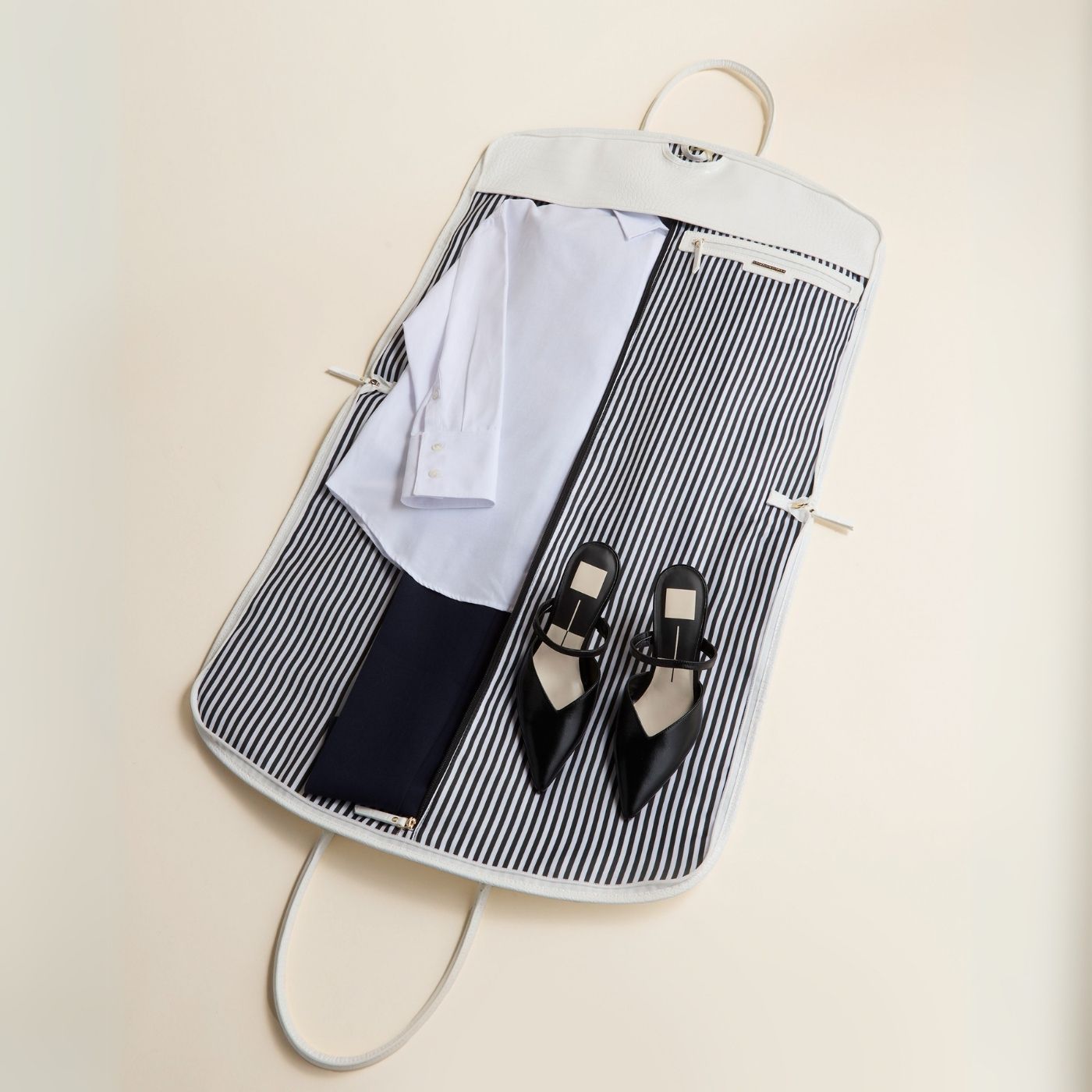 Hudson + Bleecker Bon Voyage Garment Bag - White Crocodile
