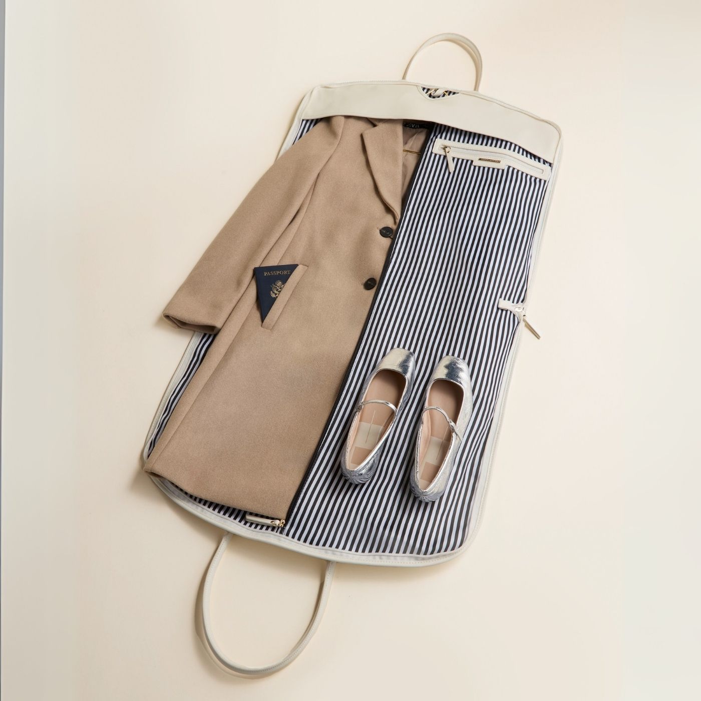 Hudson + Bleecker Bon Voyage Garment Bag - Ecru