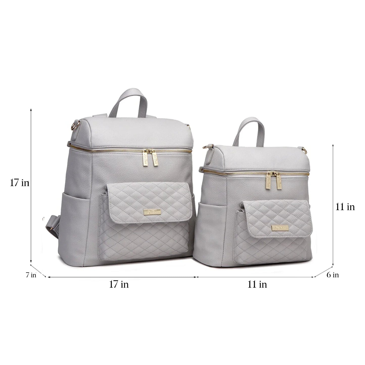 Luli Bebe Petit Diaper Bag Stone Grey
