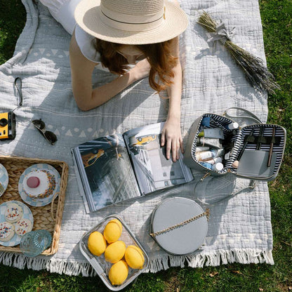 Hudson + Bleecker Nomad Round Travel Case - Lagoon Blue