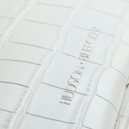 Hudson + Bleecker Nomad Round Travel Bag - White Crocodile