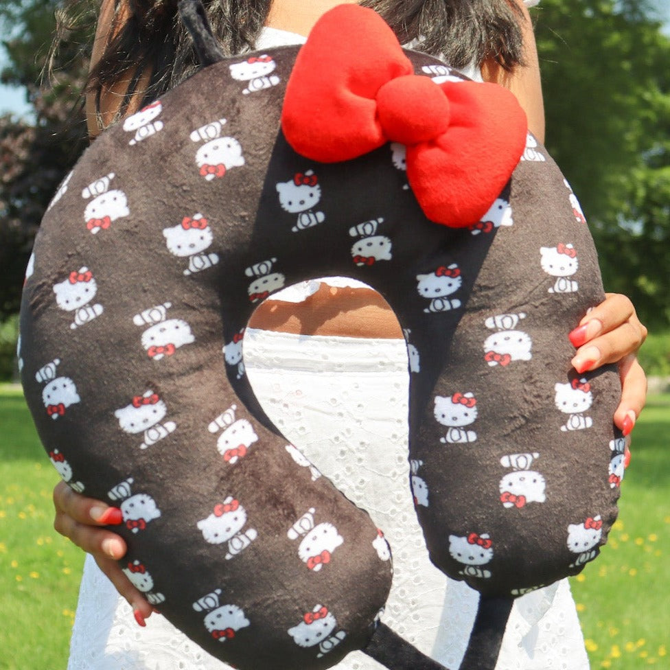 Hello Kitty Travel Neck Pillow Black & Red - Stiles Supply Co.